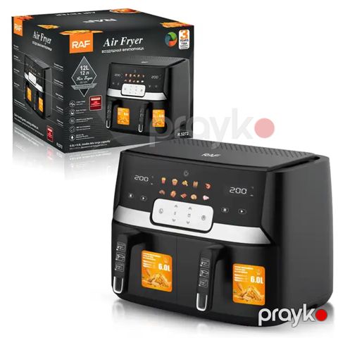 RAF R.5272 Böyük Tutuma Malik Hava Fritözü 12L Elektrikli Fritöz 3400W Peşəkar Fritöz — Bakı