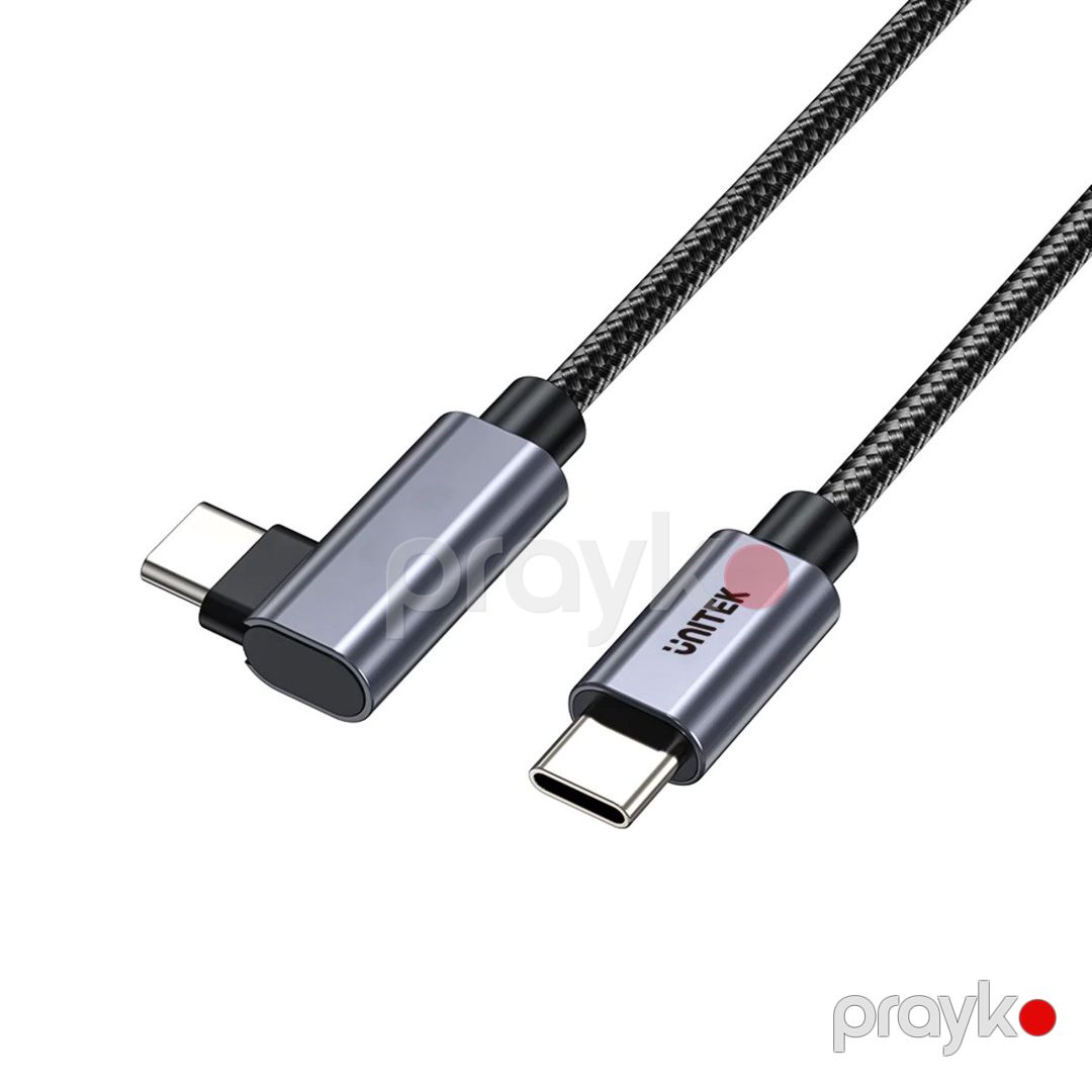 Unitek 100W Usb-c kabel — 90° bucaqlı şarj kabeli — Periferik cihazlar, Bakı (2)