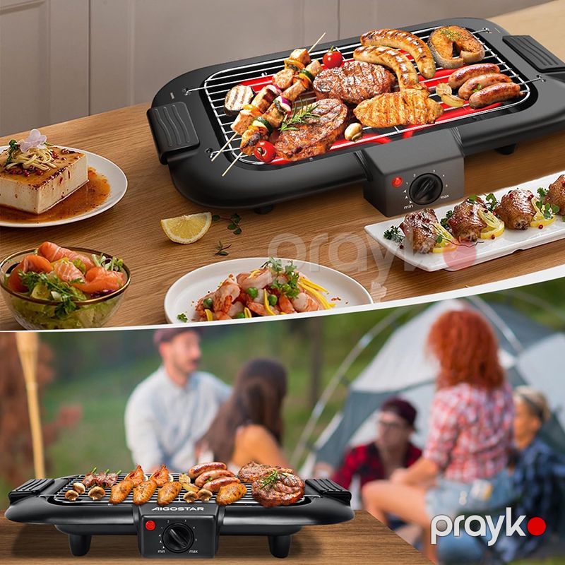Hausberg Electric Barbecue HB-530 Electric Grill Elektrikli Barbekü Tüstüsüz Elektrikli Qril Yapışmayan Örtüklü Manqal — Soba və qrillər, Bakı (5)