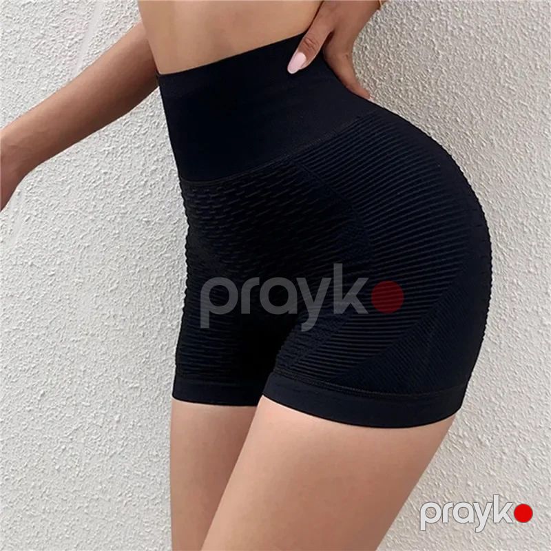 Qadın Tikişsiz Lasin Şort İdman Üçün Qısa Tayt Yüksək Bel Şort — Fitness və yoqa, Bakı (5)