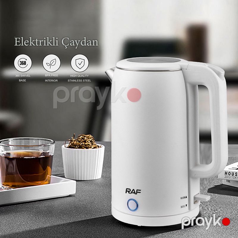 R.7828 Böyük Tutumlu RAF Elektrik Çaydanı 2000W Gücə Məxsus Simsiz Polad Qəhvə Çaydanı 2L Su tutumu — Elektrik çaydanları və termoslar, Bakı (3)