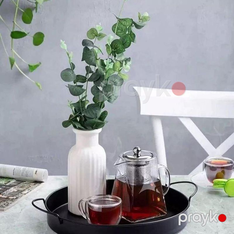 Kvadrat Formalı Şüşə Çaynik Borosilikat İstiliyədavamlı Seramik Çaynik, Şəffaf Süzgəcli Çaynik 950Ml — Çaynikler və qəhvə qabları, Bakı (4)