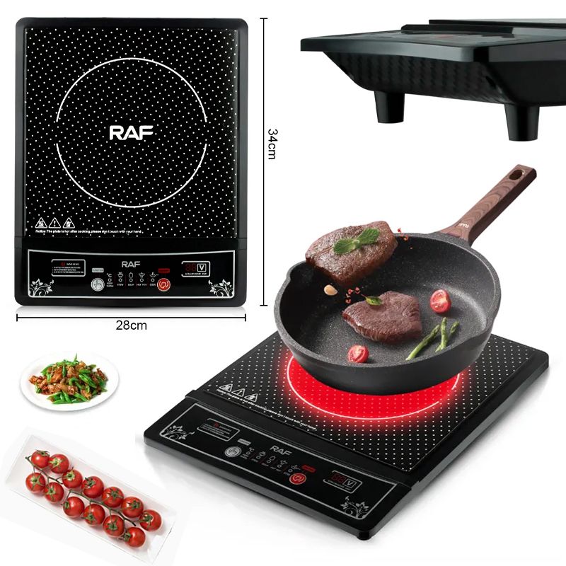 Raf R.8015 İnduksiyalı Soba 1 Ocaqlı LED Ekran 2000w İnfraqırmızı soba RAF Rəqəmsal elektrikli pilete — Plitələr, Bakı (5)