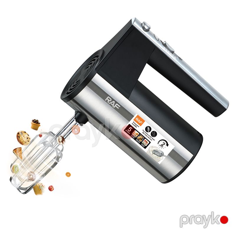 RAF Elektrikli Əl Mikser, 450W Güc, Qara və Gümüş, R-6629, Mətbəx Cihazı RAF R.6629 5 pilləli çırpıcı Mikser — Blenderlər, xırdalayanlar və mikserlər, Bakı (4)