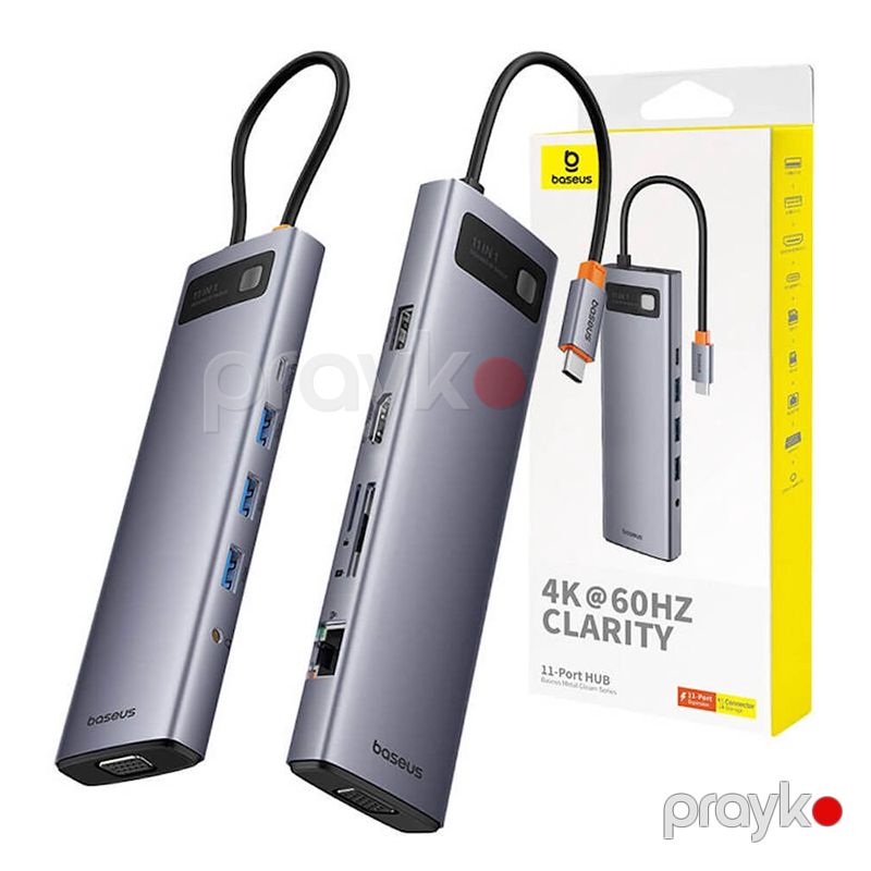 Baseus Metal Gleam Series 11-də 1 Çoxfunksiyalı Tip C Hdmi Çoxfunksiyalı Metal Gleam Series — Telefonlar və qadjetlər, Bakı (4)