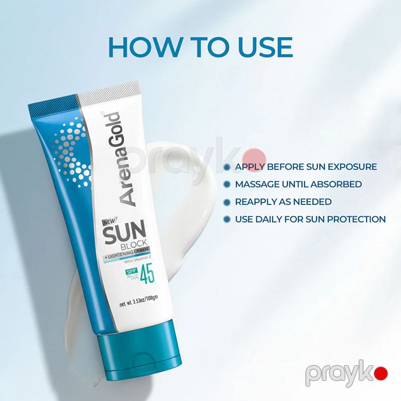 Arena Gold Sun Block SPF 45 Günəşdən Qoruyucu Spf Krem 100 ml — Gözəllik və səhiyyə, Bakı (3)