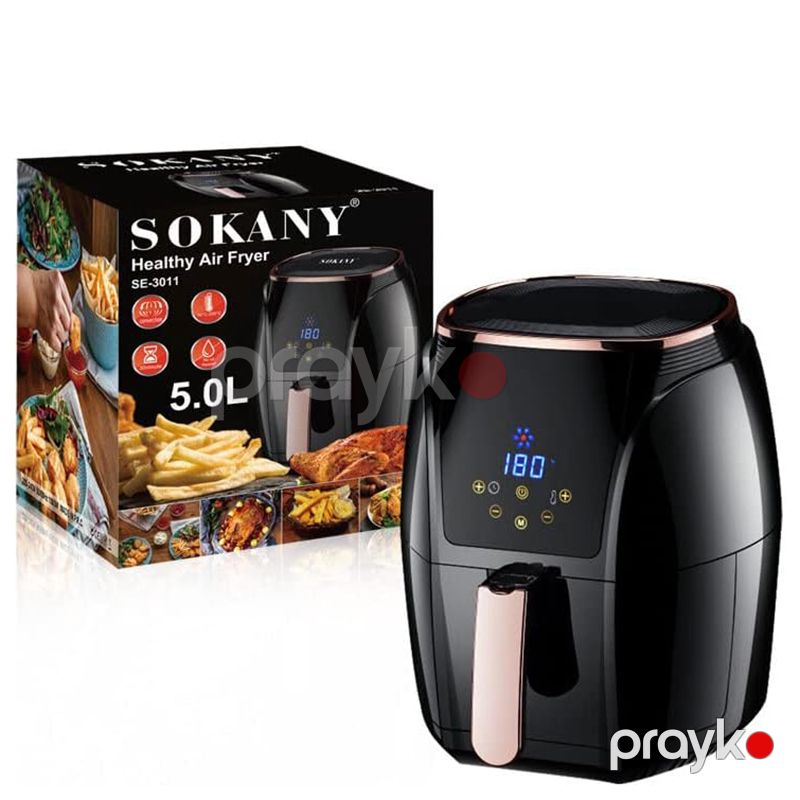 Sokany SK-3011 Air Frey Yapışmayan Bişirmə Səthinə Sahib 5L Rəqəmsal Hava Fritöz — Digər mətbəx texnikası, Bakı (7)
