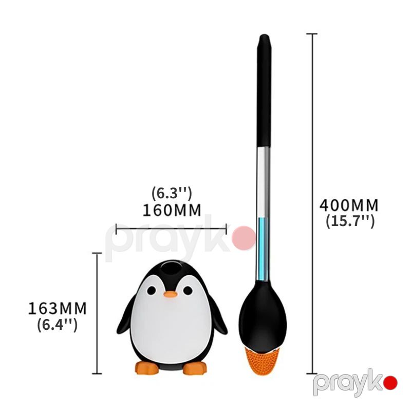 Penguin Silikon Tualet Fırçası Maye Dispenserli Divara Quraşdırılmış Tualet Təmizləmə Fırçası — Mallar, Bakı (7)