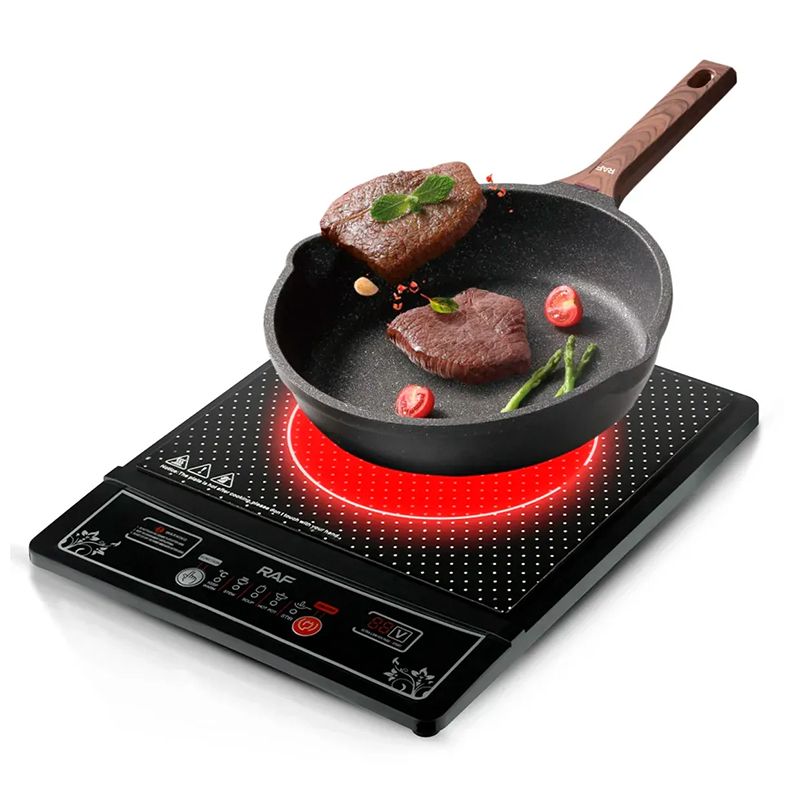 Raf R.8015 İnduksiyalı Soba 1 Ocaqlı LED Ekran 2000w İnfraqırmızı soba RAF Rəqəmsal elektrikli pilete — Plitələr, Bakı (2)