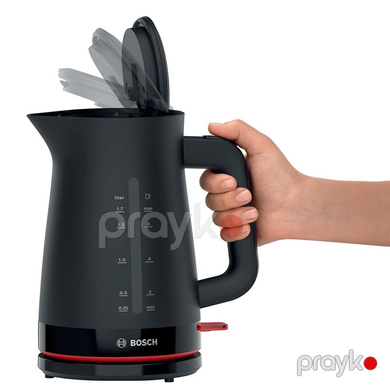 Bosch MyMoment TWK3M123 Çaydan 1.7L İkitərəfli Su Səviyyə Göstəricili Bosch Çaydan 2200V Klassik Müasir Dizaynlı Çaydan — Elektrik çaydanları və termoslar, Bakı (5)