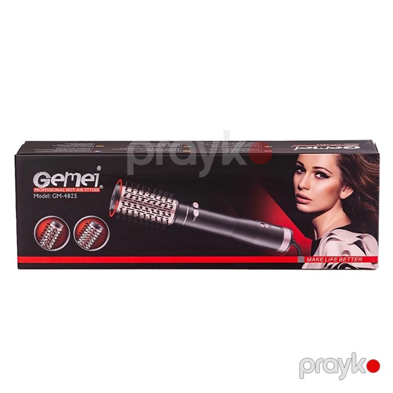Genei GM-4825 Professional Yüksək Sürətli 2-si 1 Arada Hava Feni Peşəkar Fırça Fen Yüksək Keyfiyyətli Saç Düzləşdirici Quruducu Fen 1000W — Fən, Bakı (7)