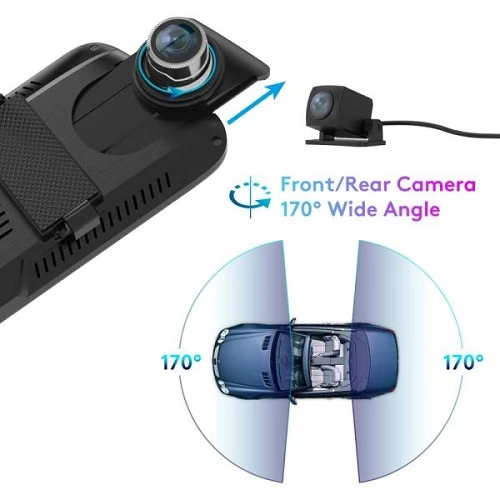 H01 avtomobil videoqeydiyyatçısı-güzgü, 10 düym sensor tam ekran, 2 kamera — Mallar, Bakı (3)