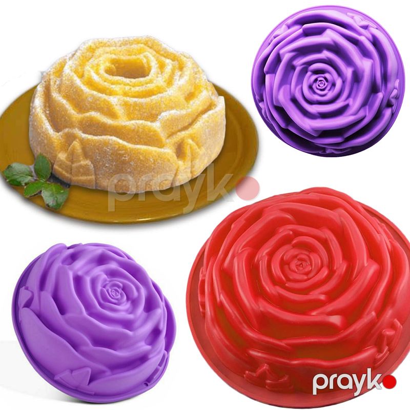 Silikon gül bişirmə qabı İstiliyə davamlıqalın silikon tort qəlibi yapışmaz silikon tort keks qabı — Qablar və mətbəx əşyaları, Bakı (3)