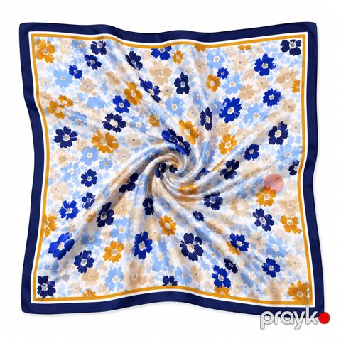 Qadınlar üçün yaylıq 5591, rəngbərəng, parça, 45x45 sm — Bakı