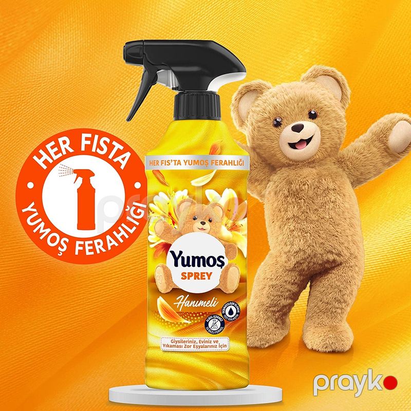 Yumoş Sprey Yıkaması Zor Eşyalar İçin Hanımeli 450 ml Sarı — Mallar, Bakı (3)