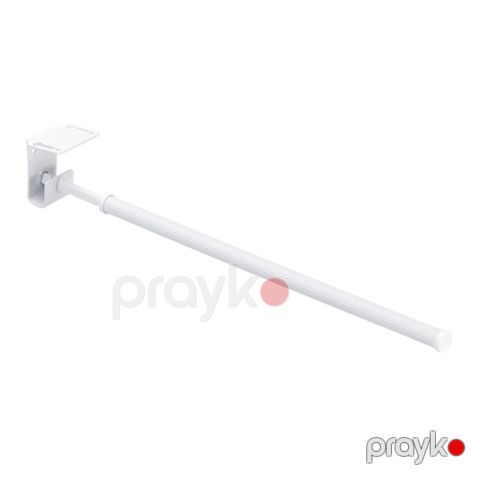 Dəsmallar üçün tutacaq Wenko, 6x7x43-77 sm, metal/plastik, birqat, ağ — Bakı