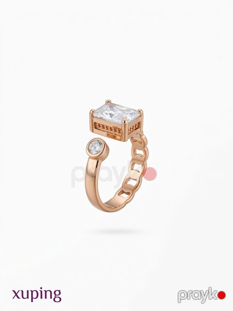 Qaşlı üzük Xuping Jewellery Qızılı Paslanmayan polad 17.5 ölçü AB-49 — Bakı