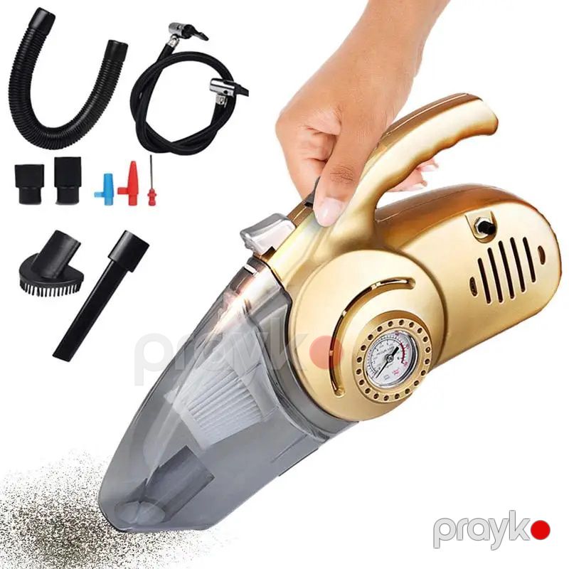 4-ü 1-də Gold Avtomobil Tozsoranı Simsiz Təkər Təzyiq Ölçüsü Professional Avtomobil Əl Tozsoranı Çox Məqsədli Hava Kompressoru — Ehtiyat hissələri və aksesuarlar, Bakı (4)