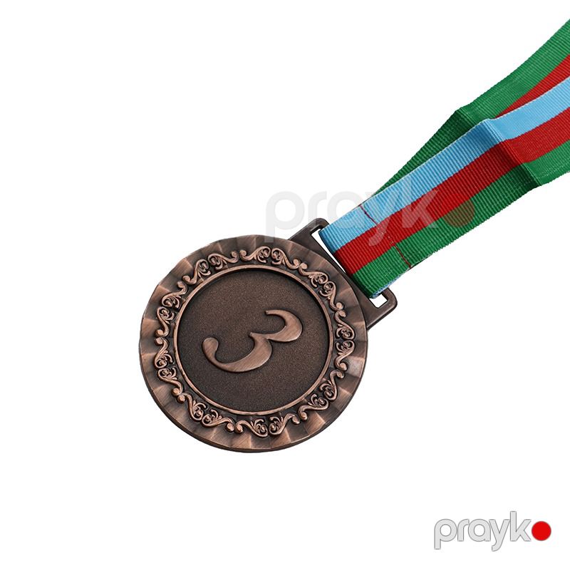 Müxtəlif Idman Oyunları üçün Bayraqlı Medal 1ci 2ci 3cü Yerler Üçün Qızıl Gümüş Bürünc Medal — İdman, hobi, istirahət, Bakı (4)