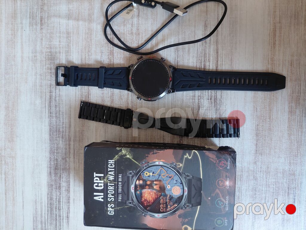 AI GPT GPS Sport Watch – Full Touch Dial Xüsusiyyətlər: - Dairəvi — Ağıllı saatlar, Sumqayıt (2)