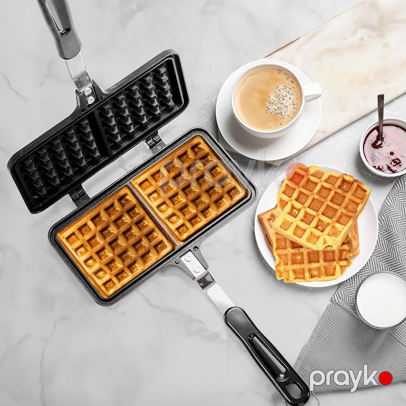 Yüksək Keyfiyyətli Kvadrat Vafli Maker Vafli Hazırlama Maşını Yumurta Vafli Maker Qaz Sobası Üçün Belçika vafli bişirən — Qablar və mətbəx əşyaları, Bakı (5)