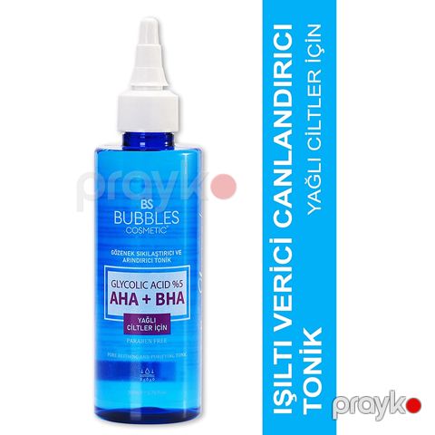 Bs Bubbles Cosmetic Yağlı Dərilər Üçün Tonik Aha+bha Paraben Free 200ml Üzə Qulluq Üçün Gel Qlikolik Turşu 5% — Bakı