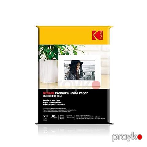 Kodak 200 gsm A4 210X297mm Photo Paper High Glossy, White — Bakı