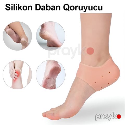 Silikon Gel Daban Yastığı Ağrı Kəsici üçün Silikon Dabanlıq Çatlaq Əleyhinə Yumuşaq Silikon Corab — Bakı