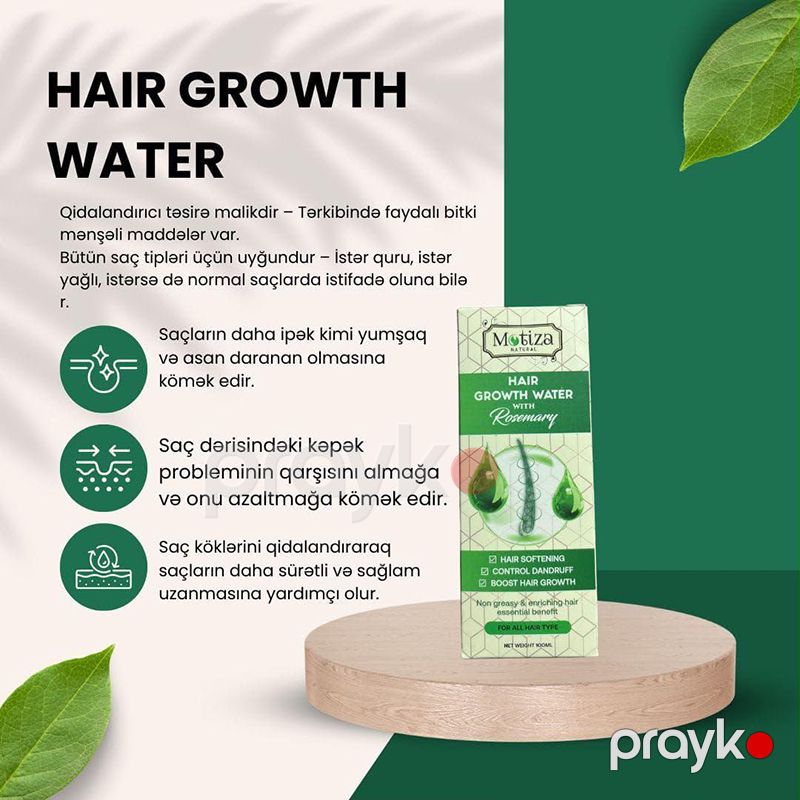 Motiza Təbii Saç Uzadıcı Rozmarin Suyu (150 ml) — Saç qayığı, Bakı (2)