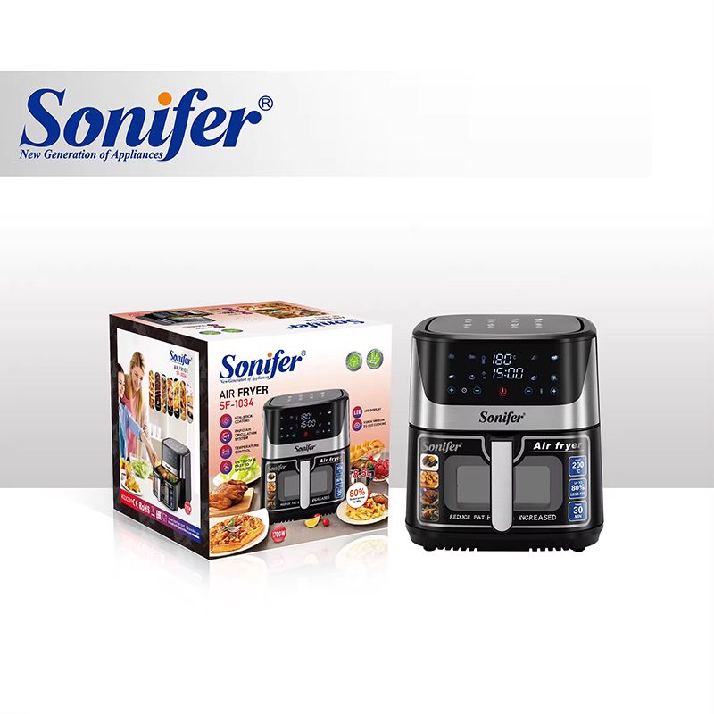 Sonifer SF-1034 RAF Çoxfunksiyalı Sensorlu Ekranlı Elektrikli Qızardıcı Airfryer 1700W Gücündə Böyük Tutumlu 8L — Digər mətbəx texnikası, Bakı (4)
