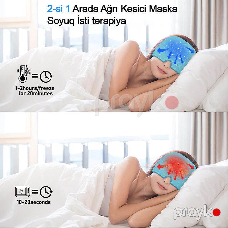Yadımı Ağrı Kəsici Migren Maskası Çoxistifadəli Soyuq İsti Terapiya Maskası Soyuducu Buz Torbası Effektinə Malik Miqren Papağı — Gözəllik və səhiyyə, Bakı (2)