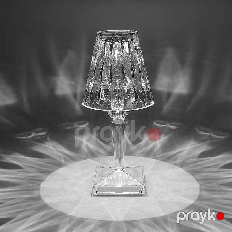 Dekorativ Crystal Masa Lambası LED Hotel Bar Ambient Stol Lampası Böyük Ölçülü Kristal Milad İşığı — Mallar, Bakı (2)