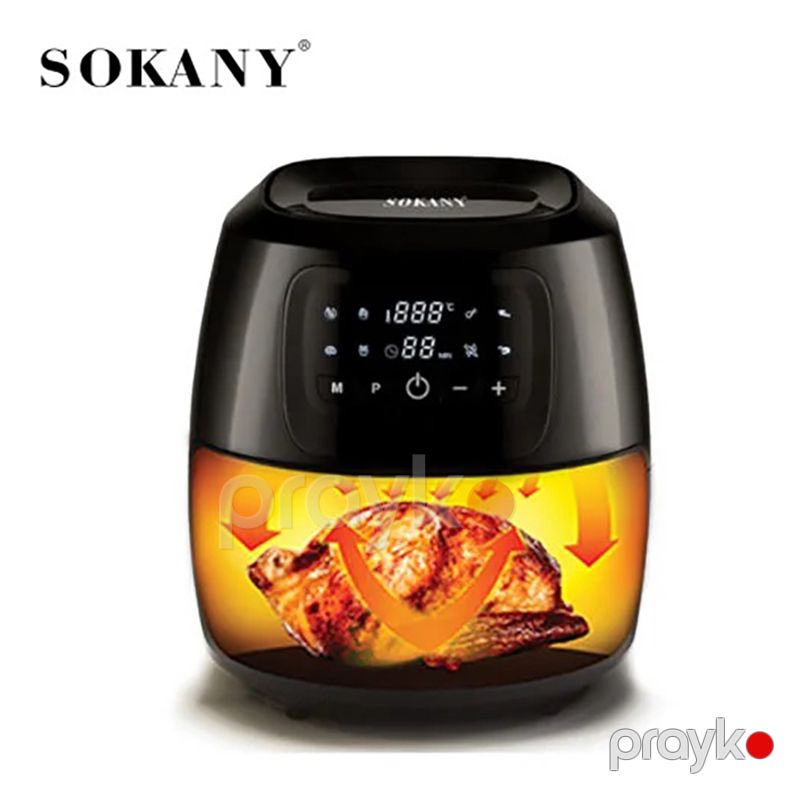 Sokany Air Fryer SK-ZG-8025 Rəqəmsal Sensorlu 5,5 Litr Tutumlu Hava Fritöz 1300W — Digər mətbəx texnikası, Bakı (5)