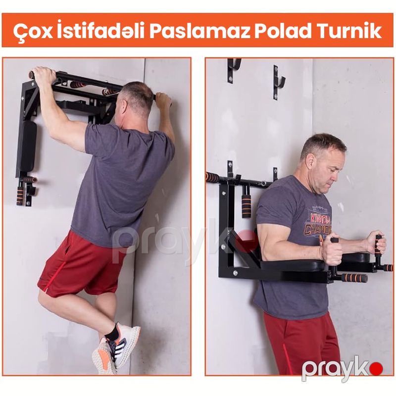 3-ü 1 Arada Turnik Tənzimlənən Sinə Qollar, Çiyinlər və Qarın Əzələləri Üçün Çoxistifadəli Polad Turnik Dəsti — İdman, hobi, istirahət, Bakı (3)