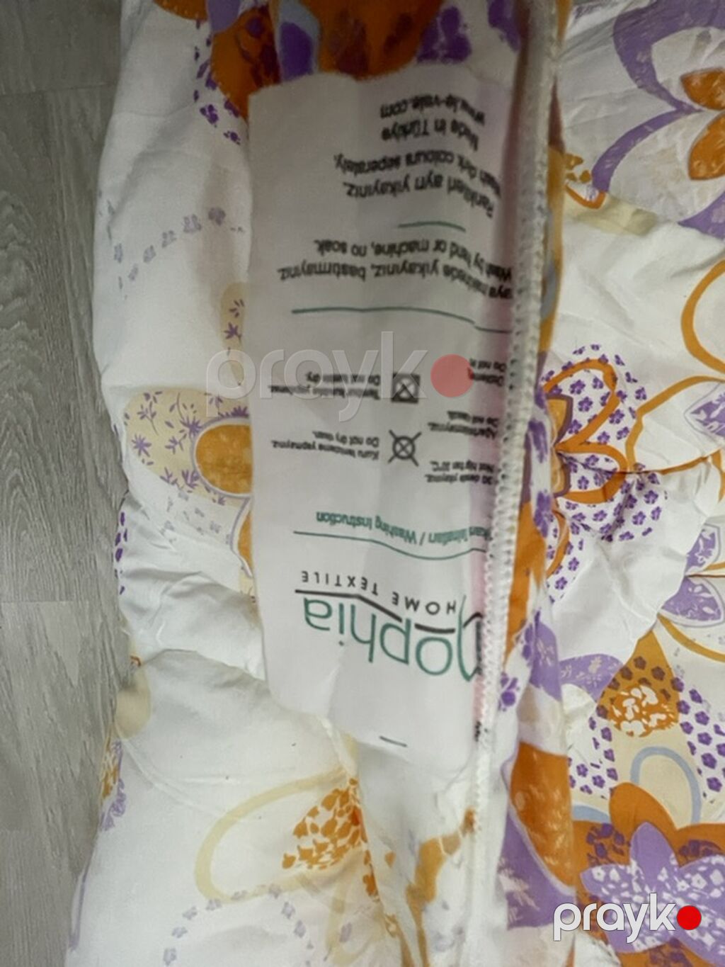 Yumşaq yorğan – Popria Home Textile - Naqış: ağ fon üzərində narıncı — Yorğanlar, Xırdalan (4)