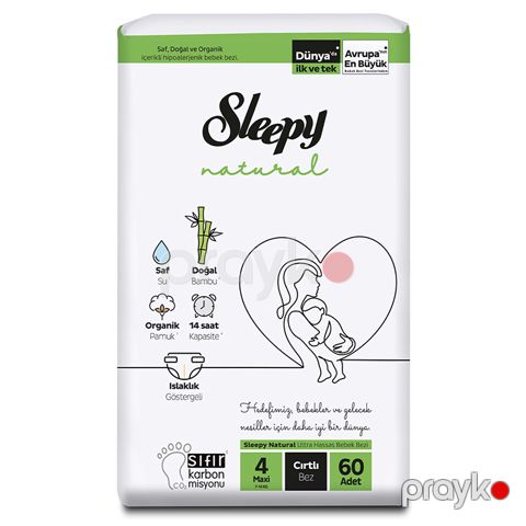 Sleepy-Natural 60 Ədəd Parça Jumbo Külot Bezi Junior Natural Mini 2 Razmer Uşaq Bezi — Bakı