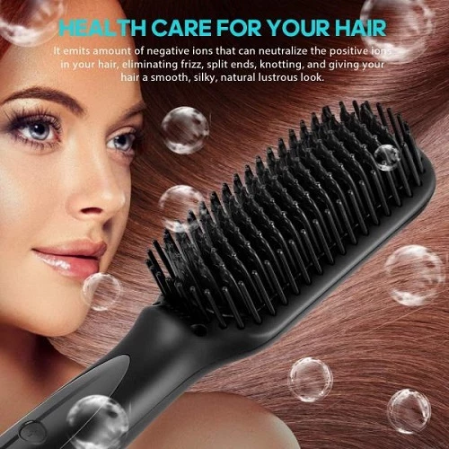 Elektrik daraq-düzləşdirici - Hair Straightener Brush — Mallar, Bakı (3)