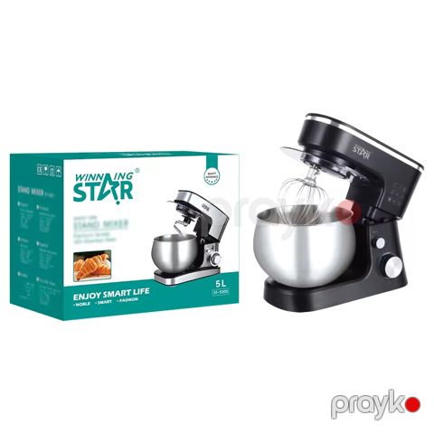 Winning Star ST-5301 Çoxfunksiyalı Portativ Qarışdırıcı Xəmir Qarışdırıcı Xəmir Yoğuran Mikser 1000W — Bakı