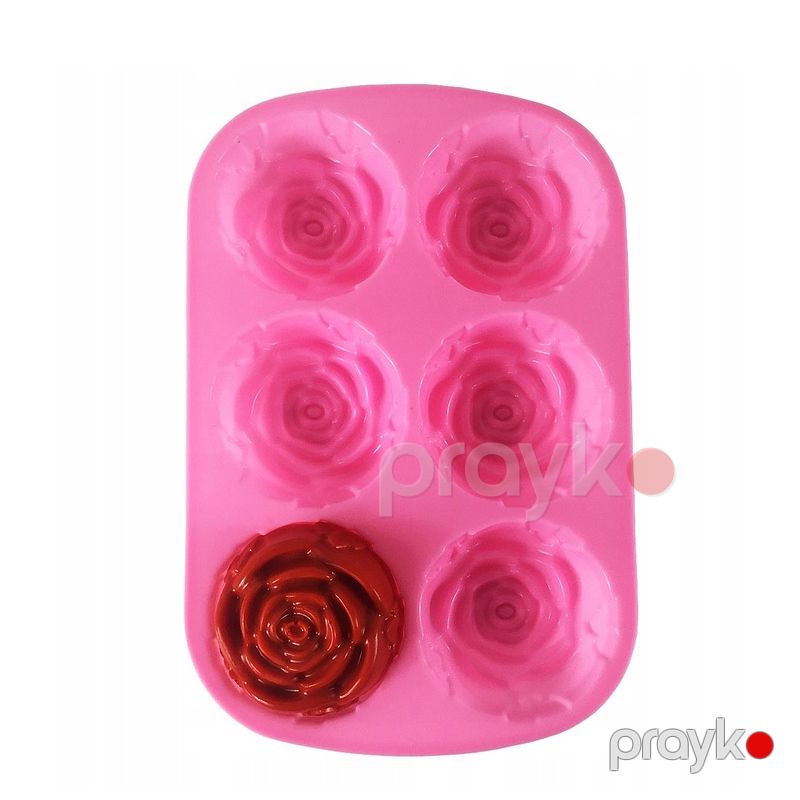 Lovesmile Silikon gül qəlibi qızılgül, sabun üçün çəhrayı silikon qəlib, pudinq üçün silikon qəlib, çiçək tort hazırlayıcı — Qablar və mətbəx əşyaları, Bakı (6)