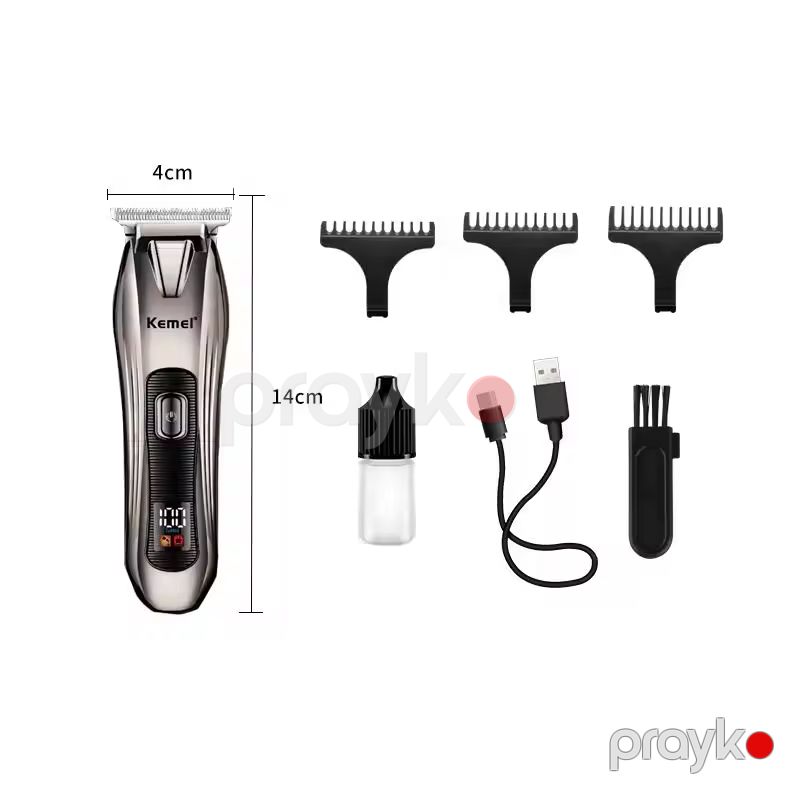 Kemei KM-639 Professional Saç Saqqal Təraş Maşını Led Displeyli Kişi Təraş Maşını Trimmer — Usturalar, trimmerler və epilyatorlar, Bakı (5)