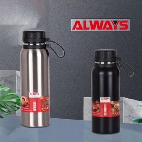 Always AL52006 Vakumlu Termos Paslanmayan Polad 650 ml Qara — Termoslar və termokrujkalar