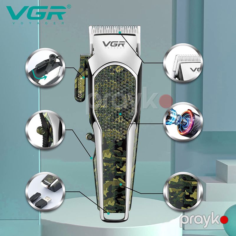 VGR Professional Saç Kəsmə Makası Kişilər Üçün Elektrikli Rəqəmsal Saç Düzəldici Trimmer 150dq İş Vaxtı — Usturalar, trimmerler və epilyatorlar, Bakı (3)