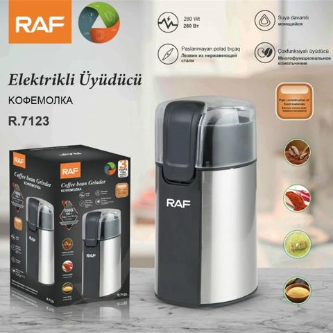 Yeni Çoxfunksiyalı RAF Elektrikli Qəhvə Üyüdücüsü Peşəkar İstifadə Üçün Portativ Elektrikli Qəhvə Dəyirmanı — Bakı