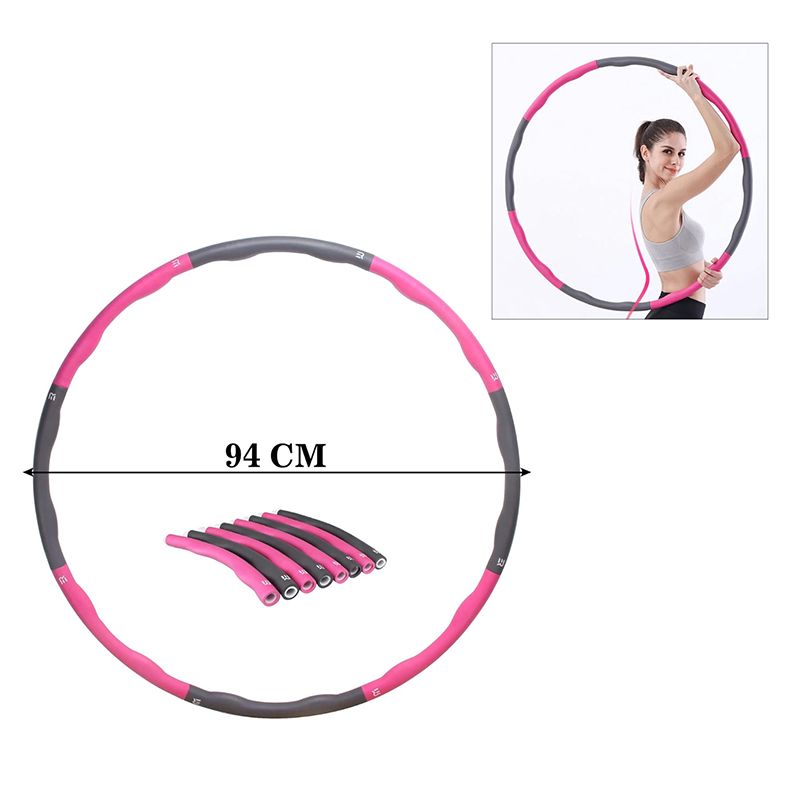 Bənövşəyi Rengli Halqa 94 sm Dayanıqlı Ağırlıqlı Hula Halqalı Fitnes Məşq Avadanlığı 94 sm İdman Zalı Məşq Hula Halqası — İdman, hobi, istirahət, Bakı (2)