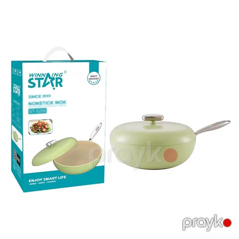 Star ST-5205 Tava Yapışmayan Tökmə Alüminium Materual Qazan Yaşıl Qaz və İnduksiya Sobası Üçün Tava — Bakı