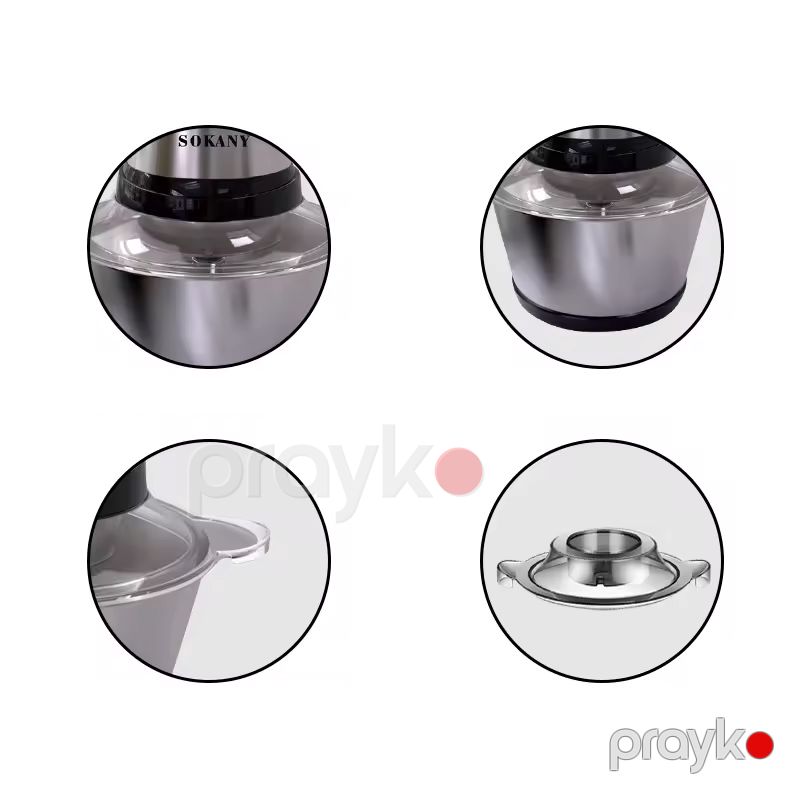 Sokany SK-7002 Çoxfunksiyalı Elektrikli Doğrayıcı Tərəvəz Ət Doğrayıcı İki Sürətli Doğrayıcı 300W — Blenderlər, xırdalayanlar və mikserlər, Bakı (4)