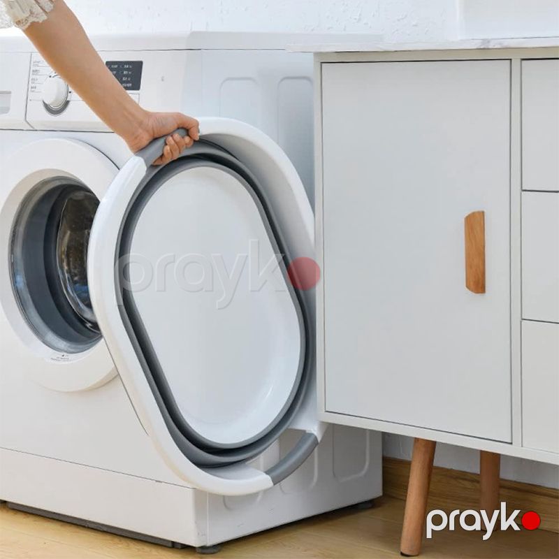 Qatılana Bilən Plastik Vedrə 38L Camaşırxana Səbəti Yerə Qənaət Edən 38l Silikon Səbət Vedrə Təmizlik Üçün Vedrə — Mallar, Bakı (3)