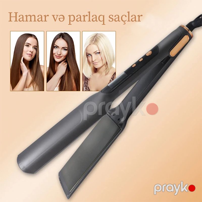Braun Turmalin Keramik Örtüklü Saç Düzləşdirici Fen Sürətli İsinmə Özəlliyi İlə Peşəkar Saç Düzləşdiricisi Keratin Effektli Salon Feni — Fən, Bakı (3)