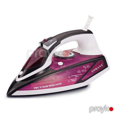 Sokany EL 8888 Yüksək Keyfiyyətli Buxar Ütüsü 2400W Gücə Məxsus Professional Buxar Ütüsü — Bakı