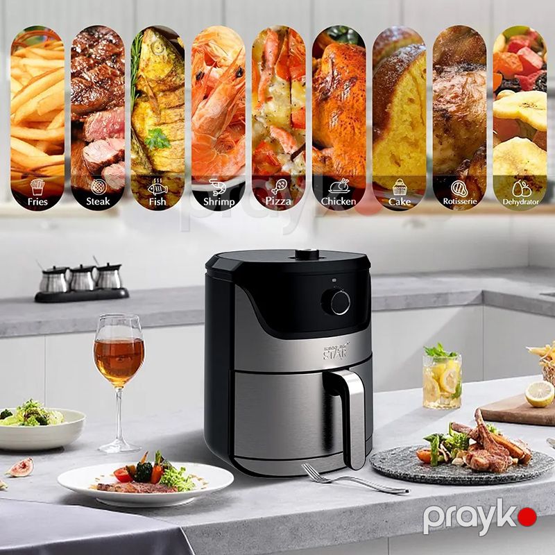 Çoxfunksiyalı Ağıllı Star Soba 7L Hava Fritözü ST-9653 Elektrikli Hava Fritöz 1800W Airfryers 80-200 — Digər mətbəx texnikası, Bakı (4)